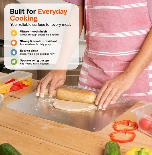 Stainless Steel Reversible Chopping Board